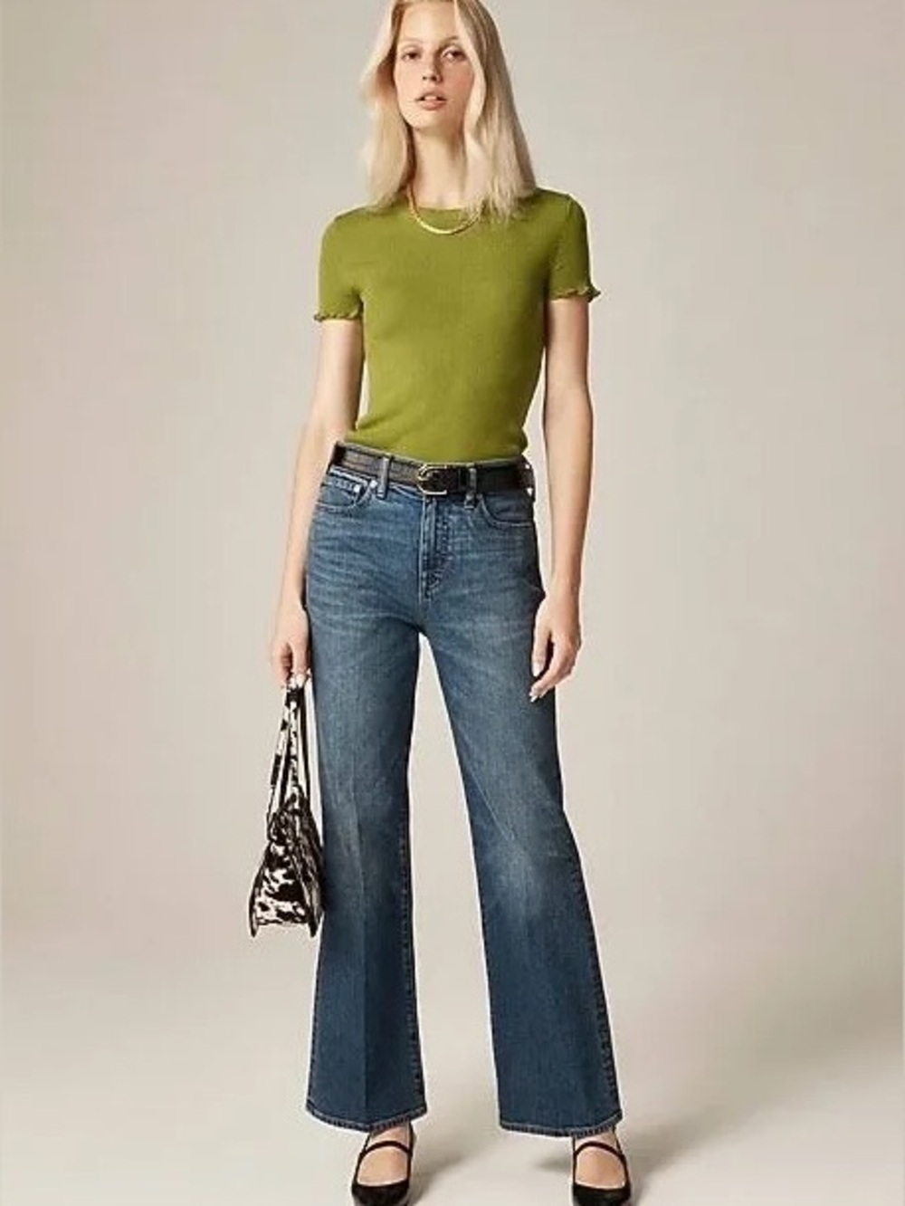 NWOT J. Crew Women's PETITE Size 31 Charley Kickout Cropped Jean in Kate Wash